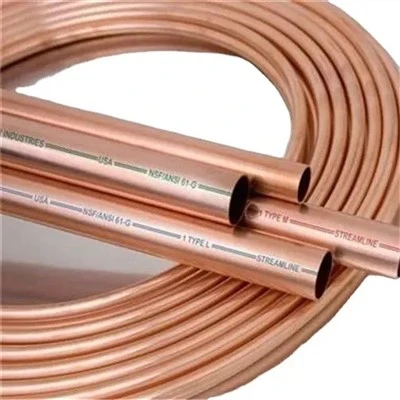 Tubo de bobina de cobre sem costura para ar condicionado